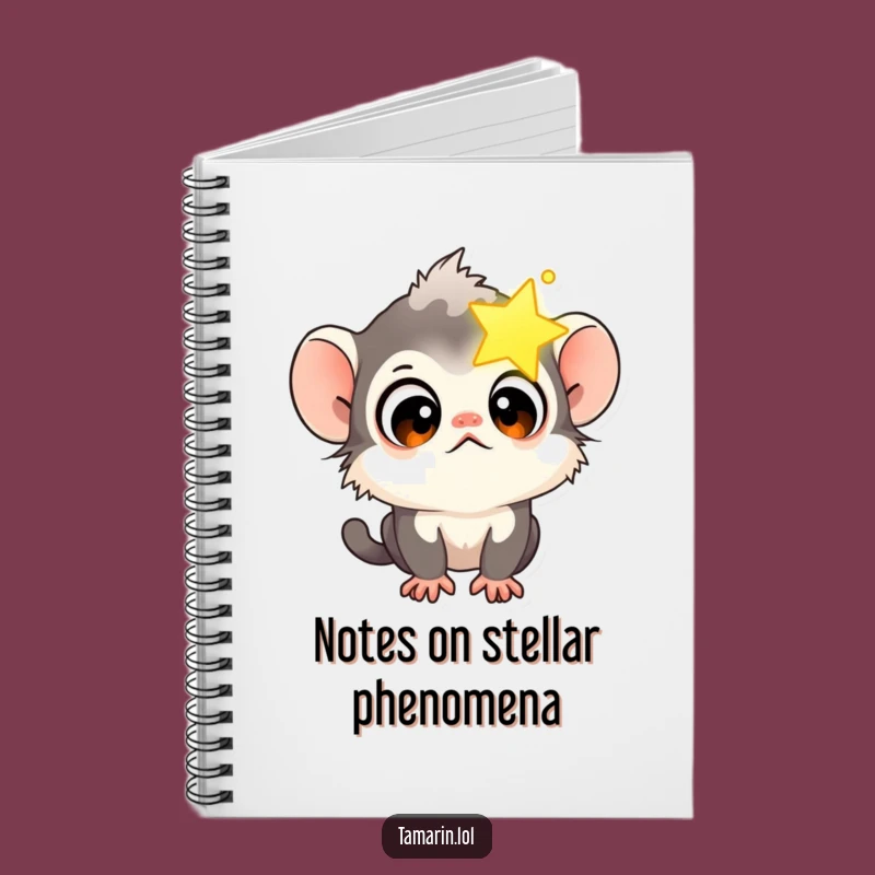 Funny Tamarin Star Gazer Notebook: Curious Monkey Journal, Perfect Whimsical Gift