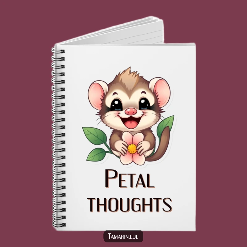 Funny Tamarin Flower Peek Notebook - Jot Down Joyful Thoughts