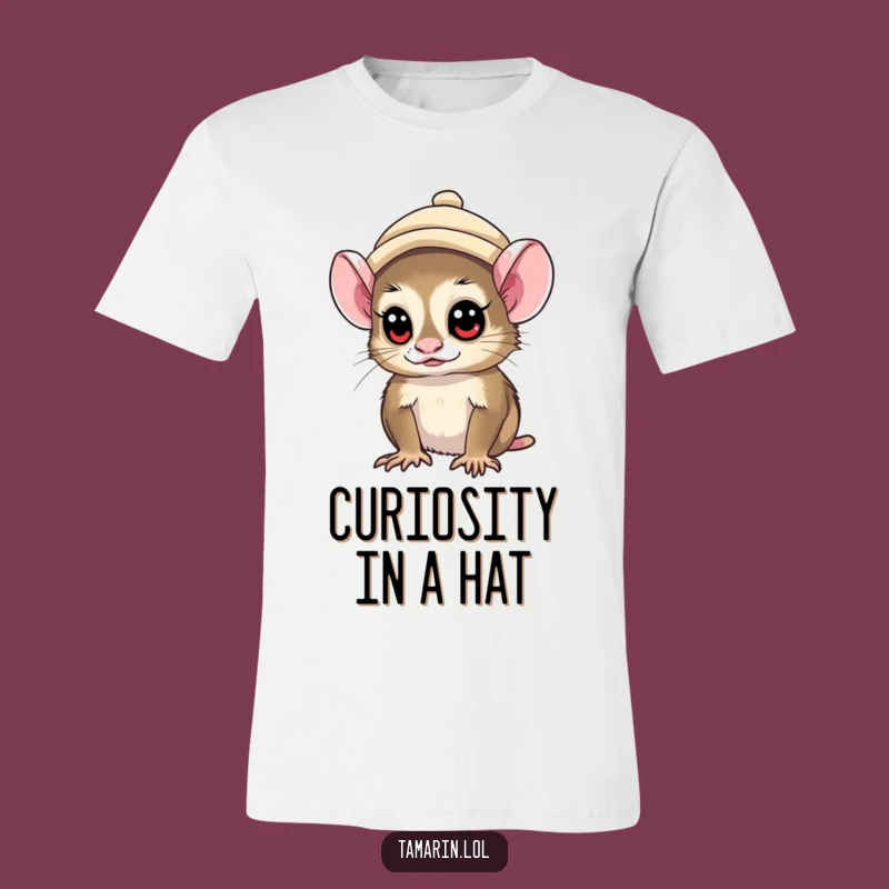 Funny Tamarin Hat T-Shirt: Curious Monkey Style Tee, Great Gift