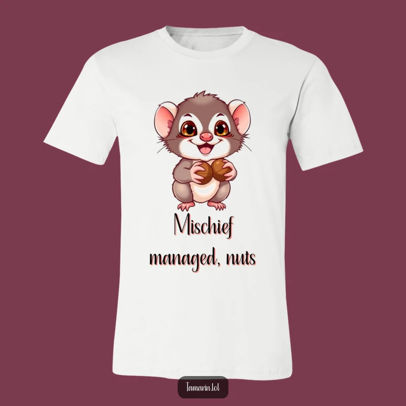 Funny Tamarin Grin T-Shirt: Nutty Mischief - Hilarious Gift for Pranksters