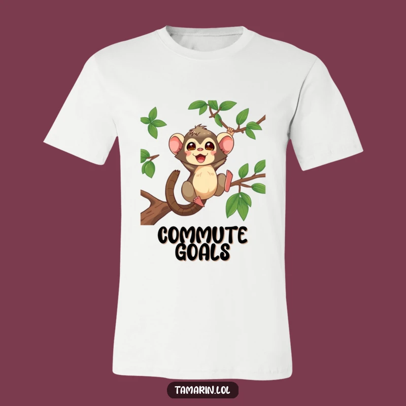 Funny Tamarin T-Shirt: Energetic Swinging Primate Graphic, Awesome Funny Gift Tee