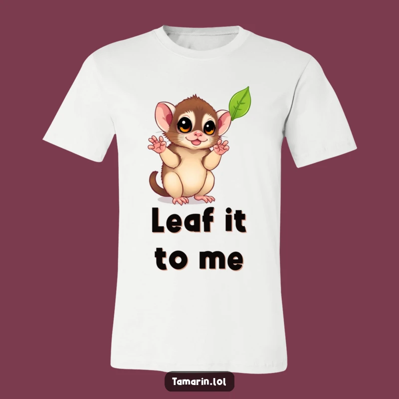 Funny Leaf-Catching Tamarin T-Shirt: Playful Monkey Tee, Nature's Fun, Perfect Funny Gift