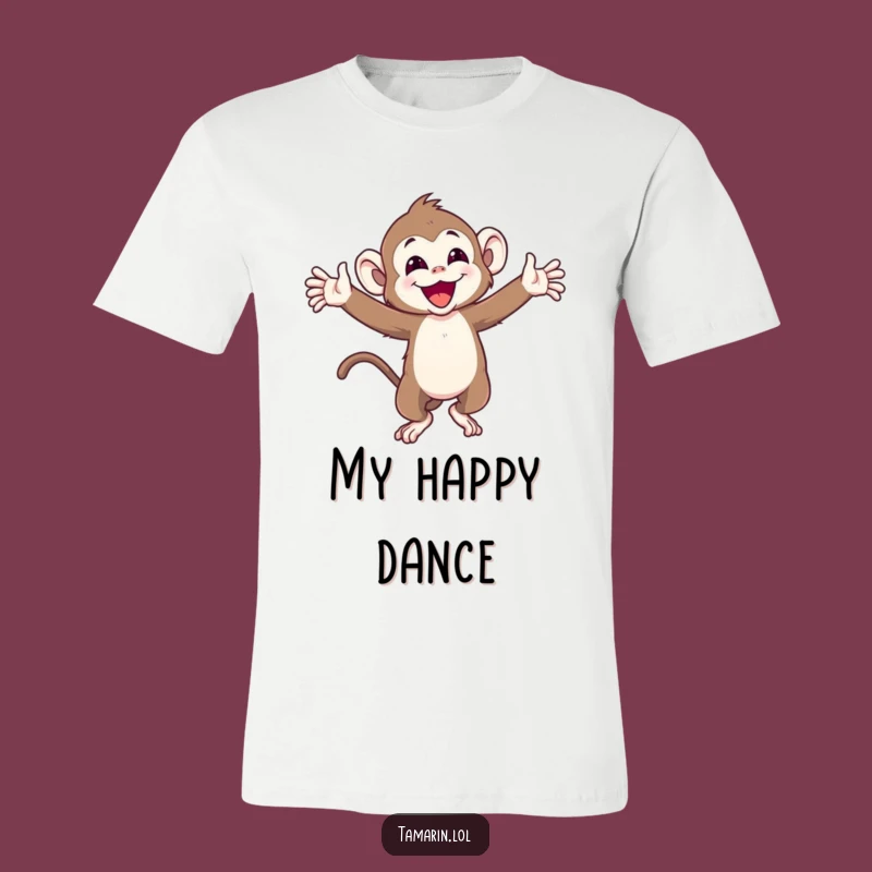 Funny Joyful Tamarin Monkey T-Shirt: Dance Through Life!