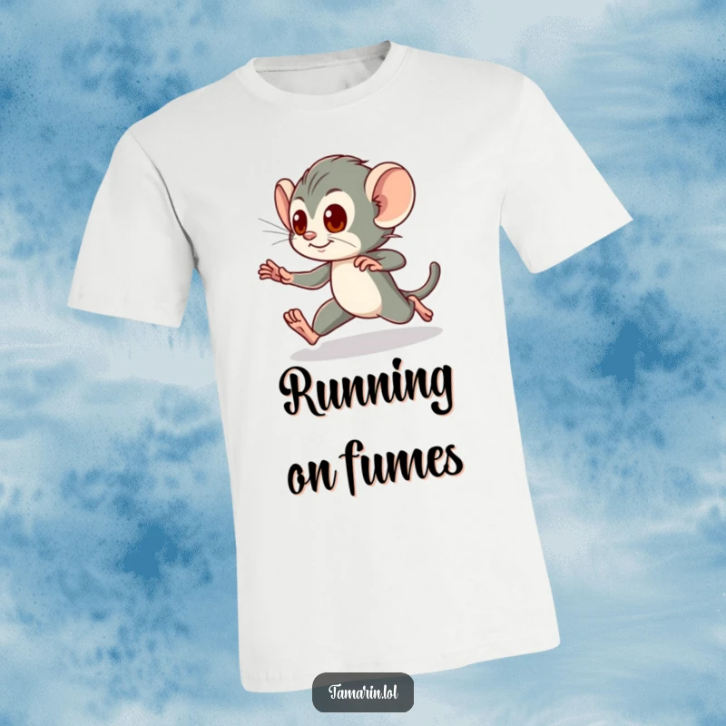 Funny T-Shirt: A tamarin dashes energetically, capturing swift movement and lively spirit, a great funny gift.