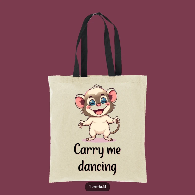 Funny Tamarin Dance Tote Bag: Primate Style & Lively Funny Gift