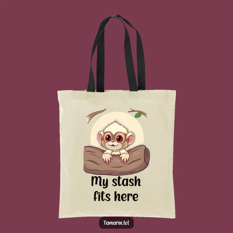 Funny Curious Tamarin Monkey Tote Bag: Carry Your Essentials with Charm