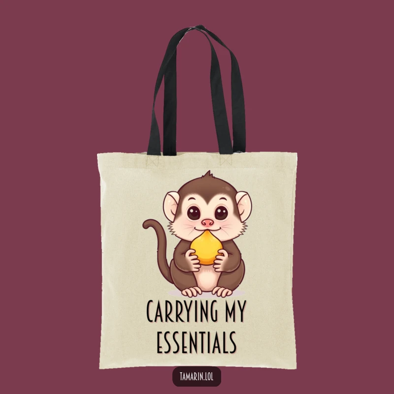 Funny Tamarin Fruit Tote Bag: Balancing Act - Stylish & Hilarious Gift for Essentials