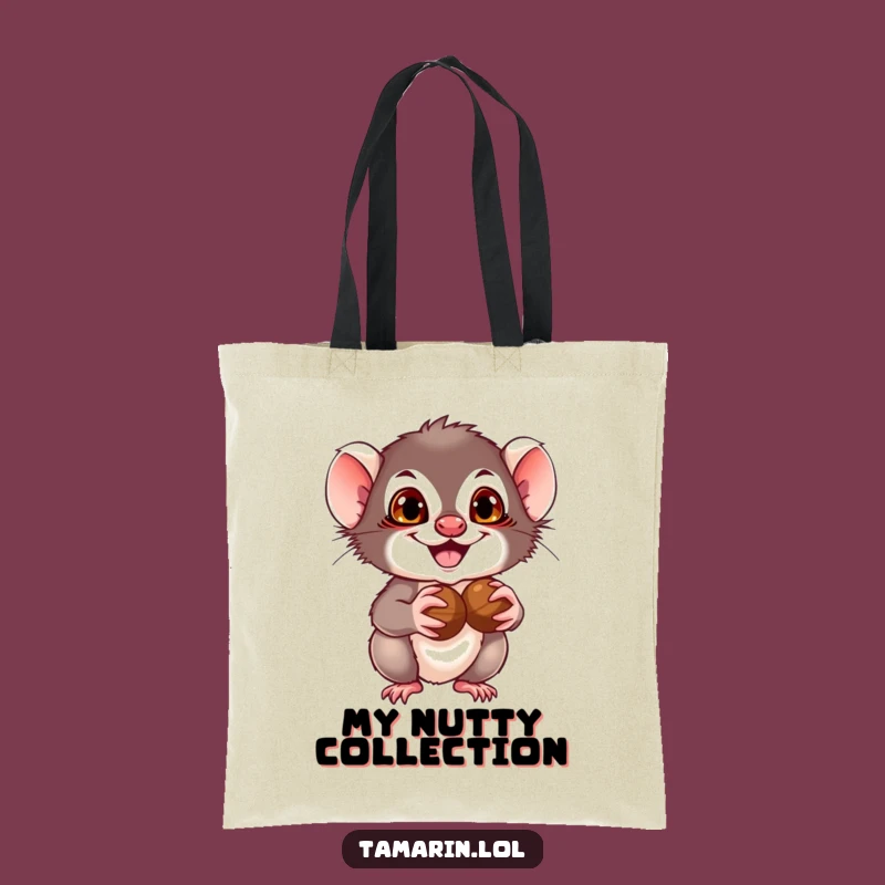 Funny Tamarin Grin Tote Bag: Nutty Treasure - Stylish & Hilarious Gift for Essentials