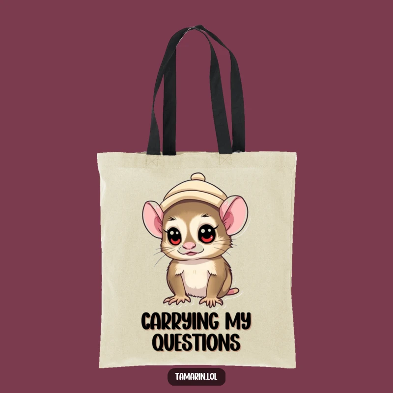 Funny Tamarin Hat Tote Bag: Curious Accessory, Great Gift